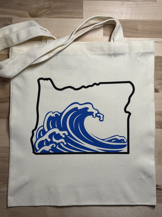 Oregon Waves Canvas Bag